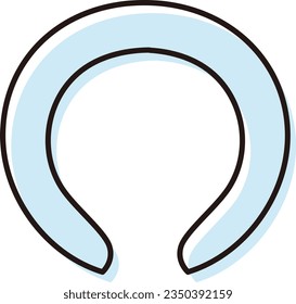 Illustration of a simple cool neck ring