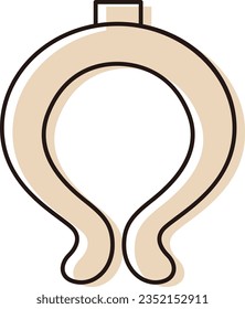 Illustration of a simple cool neck ring