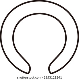 Illustration of a simple cool neck ring