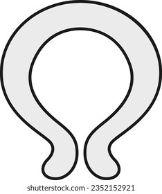 Ilustración de un simple anillo de cuello fresco (blanco y negro)