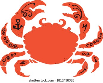 illustration of a simple crab