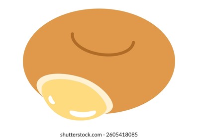Illustration of a simple cream bread.