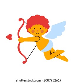 It is an illustration of a simple and cute  Cupid.Easy-to-use vector material.