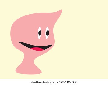An illustration of simple cute face