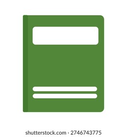 Illustration of a simple cute green notebook