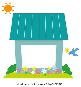 Illustration of simple cute house