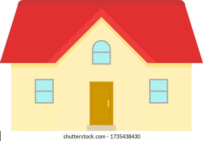 Ilustración de una casa simple y linda