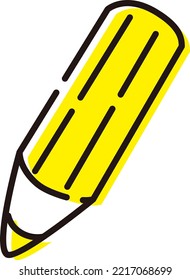 Ilustración de un lápiz simple y lindo