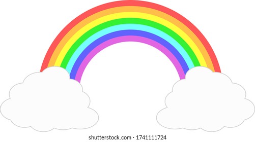 Ilustración de un arco iris simple y lindo