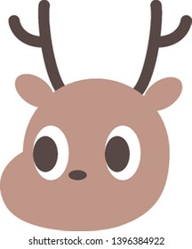 Illustration of a simple and cute reindeer