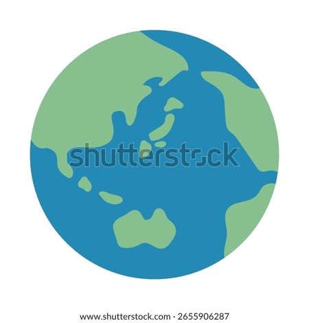Illustration of a simple deformed Earth centered on Japan