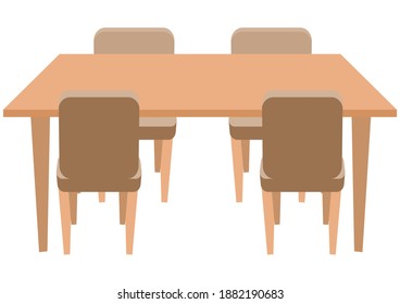 Illustration of a simple dining table