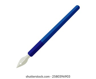 Illustration of a simple dipping pen.　Pen tip.