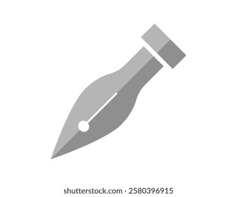 Illustration of a simple dipping pen.　Pen tip.