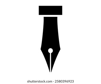 Illustration of a simple dipping pen.　Pen tip.