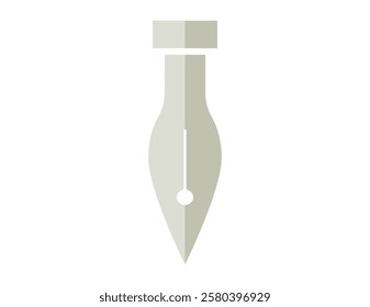 Illustration of a simple dipping pen.　Pen tip.