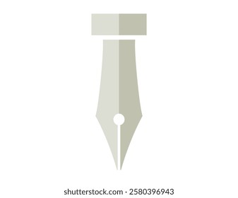 Illustration of a simple dipping pen.　Pen tip.