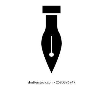 Illustration of a simple dipping pen.　Pen tip.