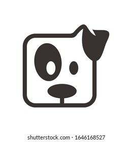 ilustración de un simple icono de diseño del logotipo de perro.