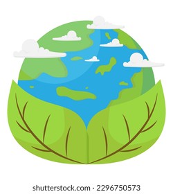 Illustration of simple earth day elements that can be reused in flat illustrations, these character elements will create a fresh atmosphere, simple modern and elegant vector design.