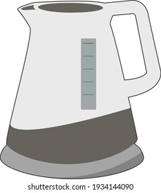 Illustration of a simple electric kettle