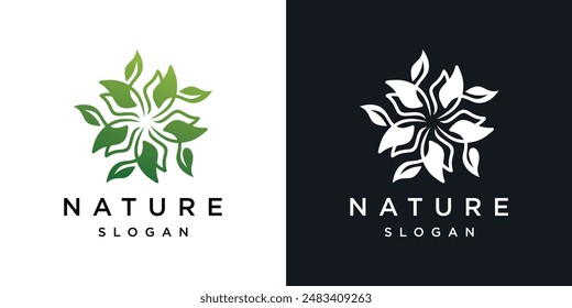 Ilustración Diseño de icono de Plantilla de logotipo de flor elegante simple	