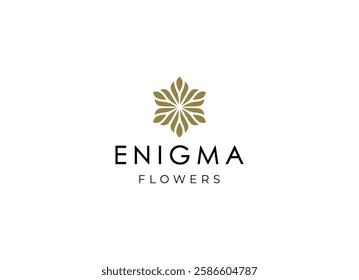 illustration Simple elegant flower logo template icon design. Luxury flower logo design vector illustration