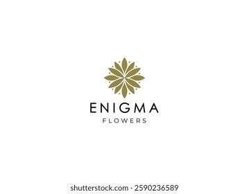 illustration Simple elegant flower logo template icon design. Luxury flower logo design vector illustration