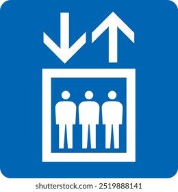 Ilustração de um ícone de elevador ou pictograma simples
