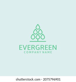 Illustration Of A Simple Fir Tree Logo Design For Any Purpose Related To Christmas