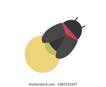 It is an illustration of a simple firefly character.