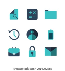 illustration of simple flat web icons, such as camera, account, home, fashion, signal, video, flashlight, calculator, etc. Great for designing posters, flyers, feeds, symbols, apps, web, etc
