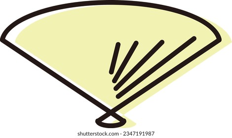 Illustration of a simple folding fan