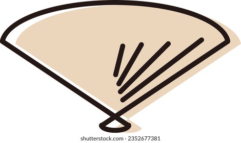 Illustration of a simple folding fan
