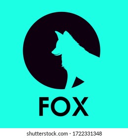 illustration of a simple fox logo