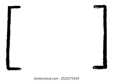 Illustration of simple frame with brush touch