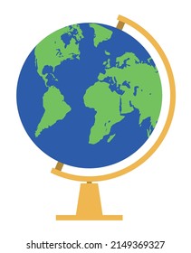 Illustration of a simple globe. Vector illustration.