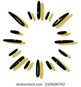 Illustration of simple golden sparkles like fireworks