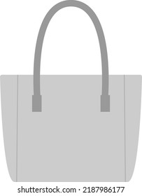 Illustration einer einfachen grauen Tasche