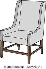 ilustración del vector de silla gris simple