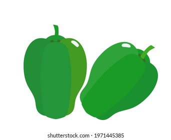 It is an illustration of a simple green bell pepper.