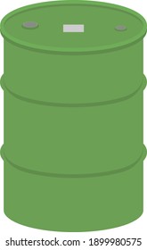 Illustration of a simple green drum