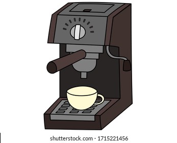 Illustration of a simple home coffee maker