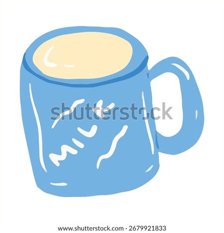 illustration of simple hot milk