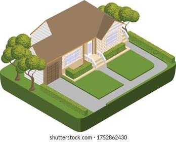 ilustración de un edificio de viviendas sencillas