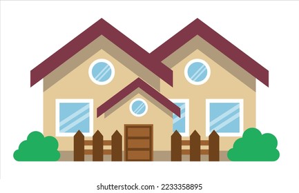 illustration of simple house isolated on white background