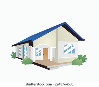 Illustration of simple house isolated on white background