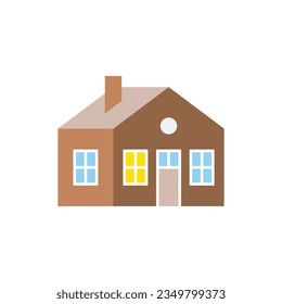 Illustration of simple house isolated on white background
