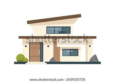 illustration of simple house isolated on white background,flat design icon vector illustration