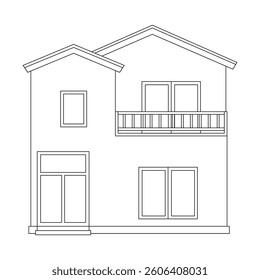 The Illustration of Simple Industrial House